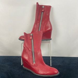 Arche Red Wedge Min Calf Boots